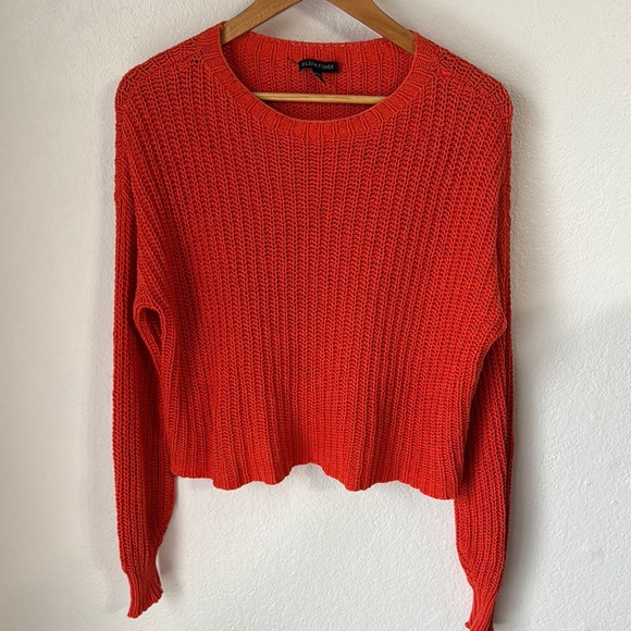 Eileen Fisher Cotton Blend Sweater‎ - Picture 1 of 6